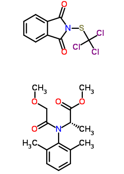 82209-01-6  methyl N-(2,6-dimethylphenyl)-N-(methoxyacetyl)-L-alaninate - 2-[(trichloromethyl)sulfanyl]-1H-isoindole-1,3(2H)-dione (1:1)