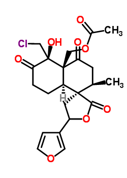 82225-40-9  [(2'R,3R,4a'S,5'S,8a'S)-5'-(chloromethyl)-5-(furan-3-yl)-5'-hydroxy-2'-methyl-2,4',6'-trioxooctahydro-2'H-spiro[furan-3,1'-naphthalen]-4a'(5'H)-yl]methyl acetate