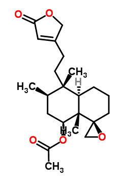 82231-14-9  (1R,4aR,5S,6R,8S,8aS)-5,6,8a-trimethyl-5-[2-(5-oxo-2,5-dihydrofuran-3-yl)ethyl]octahydro-2H-spiro[naphthalene-1,2'-oxiran]-8-yl acetate