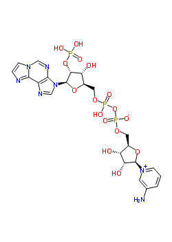 87865-72-3  [(2R,3S,4R,5R)-5-(3-aminopyridin-1-ium-1-yl)-3,4-dihydroxy-tetrahydrofuran-2-yl]methyl [hydroxy-[[(2R,3R,4R,5R)-3-hydroxy-5-imidazo[2,1-f]purin-3-yl-4-phosphonooxy-tetrahydrofuran-2-yl]methoxy]phosphoryl] phosphate