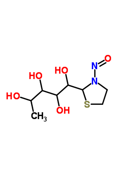 92134-95-7  1-deoxy-5-C-(3-nitroso-1,3-thiazolidin-2-yl)pentitol