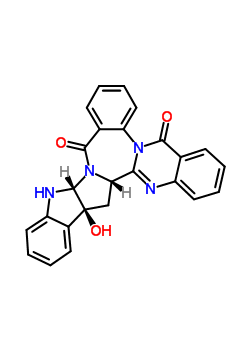 93413-05-9  (12aR,17bS,18aS)-17b-hydroxy-13,17b,18,18a-tetrahydro-11H-indolo[3',2':4,5]pyrrolo[2,1-c]quinazolino[3,2-a][1,4]benzodiazepine-5,11(12aH)-dione