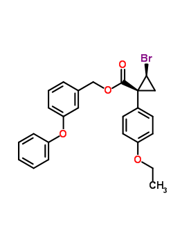 101492-26-6  3-phenoxybenzyl (1R,2S)-2-bromo-1-(4-ethoxyphenyl)cyclopropanecarboxylate 101492-26-6  3-phenoxybenzyl (1R,2S)-2-bromo-1-(4-ethoxyphenyl)cyclopropanecarboxylate