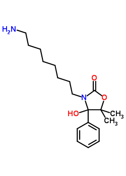 107196-95-2  3-(8-aminooctyl)-4-hydroxy-5,5-dimethyl-4-phenyl-1,3-oxazolidin-2-one