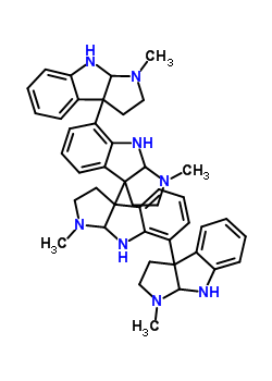 112295-93-9;69937-02-6  1,1',1'',1'''-tetramethyl-2,2',2'',2''',3,3',3'',3''',8,8',8'',8''',8a,8a',8a'',8a'''-hexadecahydro-1H,1'H,1''H,1'''H-3a,7':3a',3a'':7'',3a'''-quaterpyrrolo[2,3-b]indole