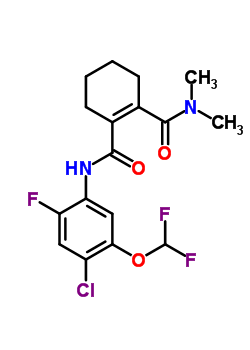 122855-01-0  N'-[4-chloro-5-(difluoromethoxy)-2-fluorophenyl]-N,N-dimethylcyclohex-1-ene-1,2-dicarboxamide
