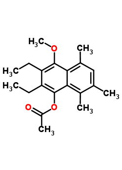 123332-37-6  2,3-diethyl-4-methoxy-5,7,8-trimethylnaphthalen-1-yl acetate