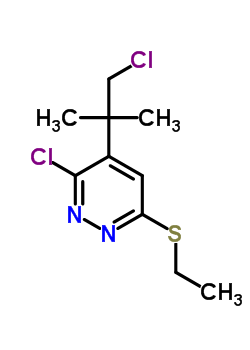 124420-47-9  3-chloro-4-(1-chloro-2-methylpropan-2-yl)-6-(ethylsulfanyl)pyridazine