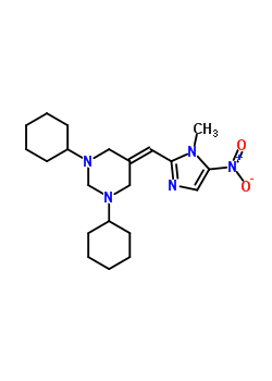 139157-71-4  1,3-dicyclohexyl-5-[(1-methyl-5-nitro-1H-imidazol-2-yl)methylidene]hexahydropyrimidine