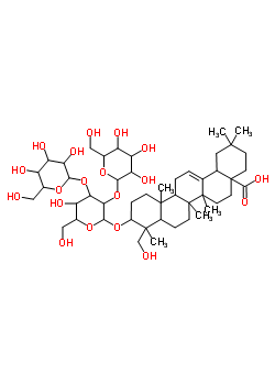 171828-79-8  3-{[hexopyranosyl-(1->2)-[hexopyranosyl-(1->3)]hexopyranosyl]oxy}-23-hydroxyolean-12-en-28-oic acid