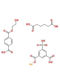 188709-96-8;64945-78-4  sodium; adipic acid; 3-carboxy-5-sulfo-benzoate; 4-(2-hydroxyethoxycarbonyl)benzoic acid