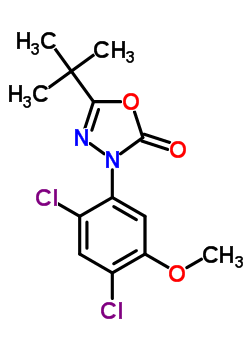 19666-31-0  5-tert-butyl-3-(2,4-dichloro-5-methoxyphenyl)-1,3,4-oxadiazol-2(3H)-one