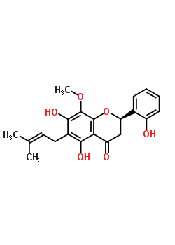 204127-54-8  (2R)-5,7-dihydroxy-2-(2-hydroxyphenyl)-8-methoxy-6-(3-methylbut-2-en-1-yl)-2,3-dihydro-4H-chromen-4-one