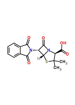 20425-27-8  (2S,5R,6R)-6-(1,3-dioxo-1,3-dihydro-2H-isoindol-2-yl)-3,3-dimethyl-7-oxo-4-thia-1-azabicyclo[3.2.0]heptane-2-carboxylic acid