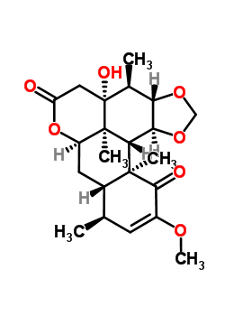 33204-38-5  (3aS,4S,4aR,7aR,7bS,8aS,9S,12aS,12bS,12cS)-4a-hydroxy-11-methoxy-4,7b,9,12a-tetramethyl-3a,4a,7a,7b,8,8a,9,12a,12b,12c-decahydro[1,3]benzodioxolo[6,5,4-de]benzo[g]chromene-6,12(4H,5H)-dione