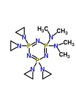 3776-19-0  4,4,6,6-tetrakis(aziridin-1-yl)-N,N,N',N'-tetramethyl-1,3,5,2lambda~5~,4lambda~5~,6lambda~5~-triazatriphosphinine-2,2-diamine