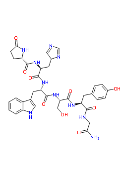 37783-55-4  5-oxo-L-prolyl-3-(4H-imidazol-4-yl)-L-alanyl-L-tryptophyl-L-seryl-L-tyrosylglycinamide