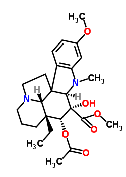 42881-91-4  methyl (2beta,3beta,4beta,5alpha,19alpha)-4-(acetyloxy)-3-hydroxy-16-methoxy-1-methylaspidospermidine-3-carboxylate