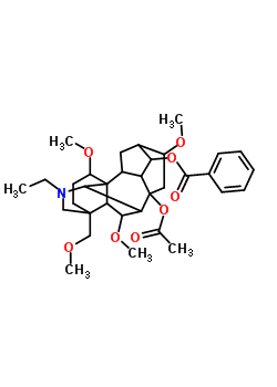 4296-54-2;77757-14-3  8-(acetyloxy)-20-ethyl-1,6,16-trimethoxy-4-(methoxymethyl)aconitan-14-yl benzoate