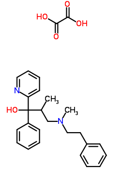 4383-45-3  2-methyl-3-[methyl(2-phenylethyl)amino]-1-phenyl-1-(pyridin-2-yl)propan-1-ol ethanedioate (1:1)