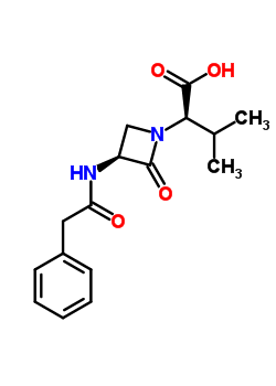 4425-26-7  (2R)-3-methyl-2-{(3S)-2-oxo-3-[(phenylacetyl)amino]azetidin-1-yl}butanoic acid