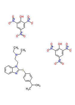 4929-62-8  2,4,6-trinitrophenol - N,N-diethyl-2-(2-{[4-(propan-2-yl)phenyl]sulfanyl}-1H-benzimidazol-1-yl)ethanamine (2:1)