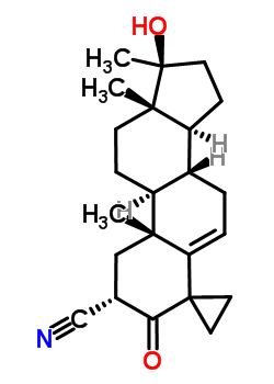 50303-11-2  (2S,8R,9S,10R,13S,14S,17S)-17-hydroxy-10,13,17-trimethyl-3-oxo-1,2,3,7,8,9,10,11,12,13,14,15,16,17-tetradecahydrospiro[cyclopenta[a]phenanthrene-4,1'-cyclopropane]-2-carbonitrile