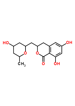 51484-09-4  6,8-dihydroxy-3-[(4-hydroxy-6-methyltetrahydro-2H-pyran-2-yl)methyl]-3,4-dihydro-1H-isochromen-1-one