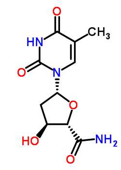 52995-48-9  (2S,3S,5R)-3-hydroxy-5-(5-methyl-2,4-dioxo-3,4-dihydropyrimidin-1(2H)-yl)tetrahydrofuran-2-carboxamide (non-preferred name)