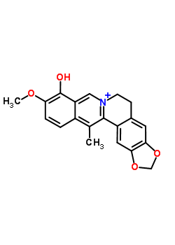 53912-30-4  9-hydroxy-10-methoxy-13-methyl-5,6-dihydro[1,3]dioxolo[4,5-g]isoquino[3,2-a]isoquinolin-7-ium