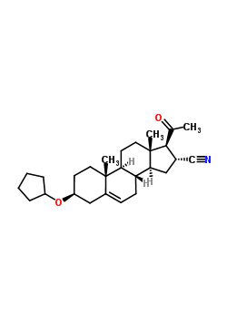 53962-58-6  (3beta,16alpha)-3-(cyclopentyloxy)-20-oxopregn-5-ene-16-carbonitrile