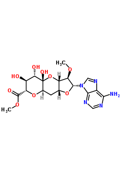 55353-32-7  9-(6,10-anhydro-5-deoxy-11-methyl-2-O-methyl-beta-D-arabino-alpha-L-ido-undec-7-ulopyranosefuranosyluronosyl)-9H-purin-6-amine