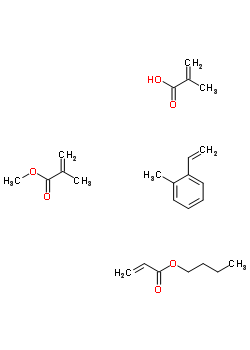 56602-76-7  butyl prop-2-enoate; methyl 2-methylprop-2-enoate; 2-methylprop-2-enoic acid; 1-methyl-2-vinyl-benzene