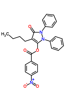58906-06-2  4-butyl-5-oxo-1,2-diphenyl-2,5-dihydro-1H-pyrazol-3-yl 4-nitrobenzoate