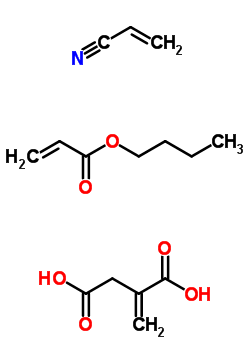 61595-00-4  butyl prop-2-enoate; 2-methylenebutanedioic acid; prop-2-enenitrile