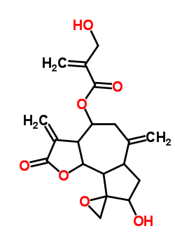 64205-84-1  8-hydroxy-3,6-dimethylidene-2-oxodecahydro-2H-spiro[azuleno[4,5-b]furan-9,2'-oxiran]-4-yl 2-(hydroxymethyl)prop-2-enoate