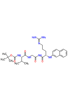 64309-42-8  N-(tert-butoxycarbonyl)-L-valyl-N-[(2S)-5-[(diaminomethylidene)amino]-2-(naphthalen-2-ylamino)pentanoyl]glycinamide