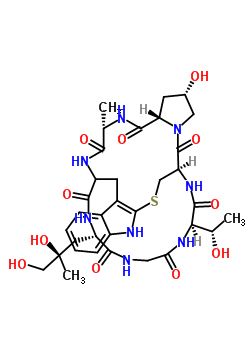 64470-53-7  (2S,3aS,6S,18R,23R,29S)-29-[(2R)-2,3-dihydroxy-2-methylpropyl]-2-hydroxy-23-[(1S)-1-hydroxyethyl]-6-methyl-1,2,3,3a,5,6,8,9,10,15-decahydro-17H-18,9-(epiminoethanoiminoethanoiminoethanoiminomethano)pyrrolo[1',2':5,6][1,5,8,11]thiatriazacyclopentadecino[15