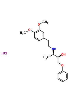 66522-80-3  (2R,3R)-3-{[2-(3,4-dimethoxyphenyl)ethyl]amino}-1-phenoxybutan-2-ol hydrochloride (1:1)