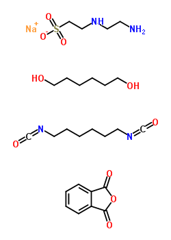 67815-77-4  sodium; 2-(2-aminoethylamino)ethanesulfonate; 1,6-diisocyanatohexane; hexane-1,6-diol; isobenzofuran-1,3-dione