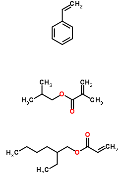 68240-06-2;706787-28-2  2-ethylhexyl prop-2-enoate; isobutyl 2-methylprop-2-enoate; styrene