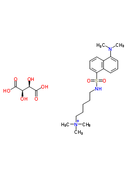 68684-37-7  (2R,3R)-2,3-dihydroxybutanedioic acid; 5-[(5-dimethylamino-1-naphthyl)sulfonylamino]pentyl-trimethyl-ammonium