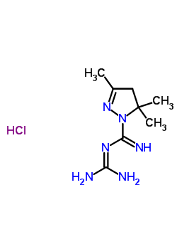 70457-19-1;74277-15-9  N-(diaminomethylidene)-3,5,5-trimethyl-4,5-dihydro-1H-pyrazole-1-carboximidamide hydrochloride (1:1)