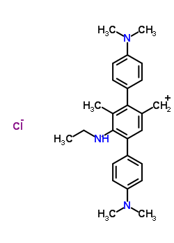 72102-64-8  [4,4''-bis(dimethylamino)-5'-(ethylamino)-6'-methyl-1,1':4',1''-terphenyl-2'-yl]methylium chloride