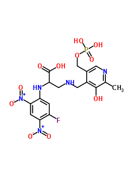 72156-20-8  N-(5-fluoro-2,4-dinitrofenil)-3-[({3-hidroxi-2-metil-5-[(fosfonooxi)metil]piridina-4-il}metil)amino]alanina