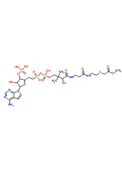 72205-57-3  methyl 1-[5-(6-amino-9H-purin-9-yl)-4-hydroxy-3-(phosphonooxy)tetrahydrofuran-2-yl]-3,5,9-trihydroxy-8,8-dimethyl-10,14-dioxo-2,4,6-trioxa-18,19-dithia-11,15-diaza-3,5-diphosphaicosan-20-oate 3,5-dioxide (non-preferred name)