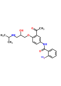72249-69-5  N-{3-acetyl-4-[2-hydroxy-3-(propan-2-ylamino)propoxy]phenyl}-2-(~125~I)iodobenzamide