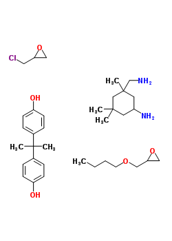 72361-56-9  3-(aminomethyl)-3,5,5-trimethyl-cyclohexan-1-amine; 2-(butoxymethyl)oxirane; 2-(chloromethyl)oxirane; 4-[1-(4-hydroxyphenyl)-1-methyl-ethyl]phenol