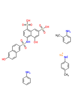73070-41-4  sodium; aniline; 5-hydroxy-4-[(6-hydroxy-2-naphthyl)sulfonylamino]naphthalene-1,7-disulfonic acid; 2-methylaniline; p-tolylazanide