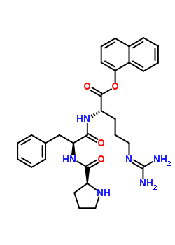 73142-64-0  naphthalen-1-yl L-prolyl-L-phenylalanyl-N~5~-(diaminomethylidene)-L-ornithinate